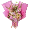 kytice hortenzií, růží a gladiol
